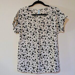 Short Sleeve Floral Blouse